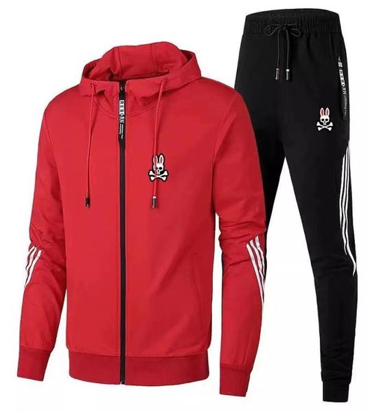 2023 Hommes Survêtements Hommes Sweats à capuche et pantalons à manches longues Imprimé animal Psycho Jogging Costumes Bunny Streetwear Ensembles athlétiques Automne psy4102236