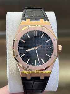2023 Reloj para hombres Relojes de pulsera 41 mm V5 Extra-Thin-15500 Pulsera de oro rosa Movimiento impermeable Mecánico Automático Relojes para hombres