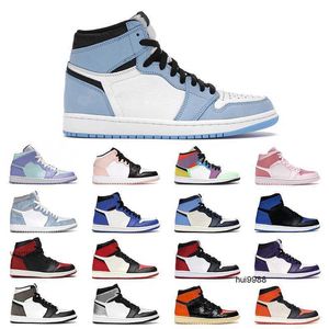 2023 Men Dames Baskeyball schoenen Jumpman 1 1S University Blue Chicago Digital Pink Game Royal Sport Sneakers Mens Trainer Jordam Jerdon