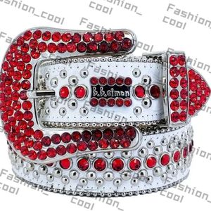 2023 Hommes Femmes Bb Simon Ceinture De Luxe Designer Ceinture Rétro Aiguille Boucle Ceintures 20 Couleur Cristal Diamant B I B I 993