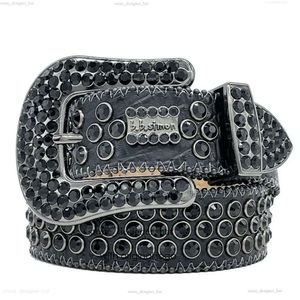 2023 hommes Femmes BB Simon Belt Designer de luxe BB BOURS RETRO AIGNELLE BOUCLE BELTS 20 COLOR CRISTAL DIAMOND 1D6B