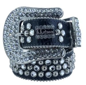 2023 MEN Women BB Simon Belt luxe designer riem retro naaldgespanden 20 kleur kristal diamant b i b i