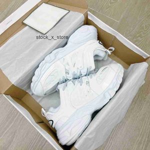 2023 Men Women Casual Shoes Track 3 3.0 Triple White Black Sneakers Leather Trainer Platform Trainers Schoenen Maat 36-44