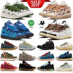 2023 Heren Dames luxe designer schoenen Leer Curb merk Sneaker Dept Pale Pimk Multi Paars Lichtblauw Beige Blauw Groen Wit Ivoor Mode trainer Sport Sneakers