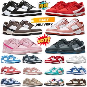 2024 Chaussures de course Hommes Femmes Low Panda Designer Chaussures Triple Rose Barbie Université Rouge Stardust Gris Brouillard Diffus Taupe Anthracite Vert Hommes Femmes Chaussures De Plein Air