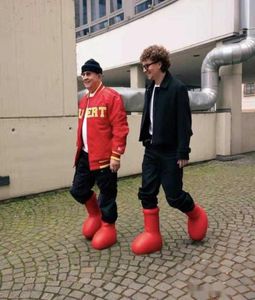 2023 Men Dames Rain Boots Designers Big Red Boot Dikke Bottom Non-Slip Booties Rubber Platform Bootie Fashion Astro Boy Maat 35-44 KP7309066