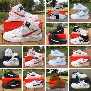 2023 Hombres Mujeres Zapatos para correr Flyline Sports Skateboarding diseñador de lujo Ones Shoes High Low Cut White Black Outdoor Trainers Sneakers zapato
