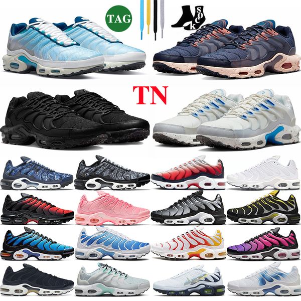 2023 hombres mujeres zapatos para correr tn plus 3 Terrascape tns Triple Black white Unity Atlanta Hyper Sky Blue Fury Jade Mint Green zapatillas deportivas para hombre zapatillas deportivas al aire libre