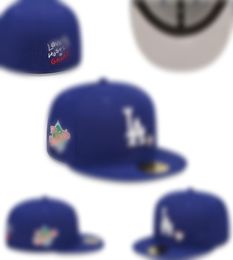 2023 Men039s Moda Hip Hop Classico Colore blu royal Visiera piatta Cappellini chiusi full size Sport da baseball Tutti i cappelli aderenti da squadra In S1845580