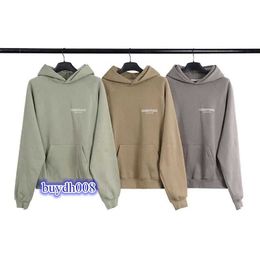 2023 Sweats à capuche pour hommes et femmes Designer de mode Essentialhoodies Survêtements Double ligne Saison 8 Poitrine Flocage Petite étiquette Pull à capuche avec velours Amer