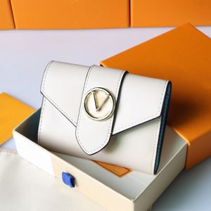 Mujer para hombre Carteras cortas Cartera de diseñador Titular de la tarjeta Hombres Carteras Titulares Bolso de lujo Monedero Nota Compartimento Cuero genuino TOP