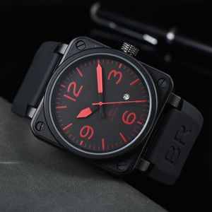 2023 heren BR Model Sport rubberen band automatisch mechanisch horloge Bell Luxe multifunctioneel horloge Zakelijk roestvrij staal Man Ross Square herenhorloges