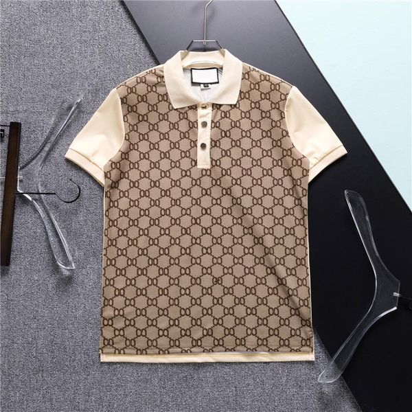 2023 Hommes Marque Vêtements De Luxe Designer Polos Hommes Casual Polo Mode Serpent Abeille Imprimer Broderie T-shirt High Street Hommes Polos M-XXXL