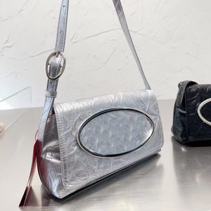 2023 sacs plissés femme designer sac shouder sac rabats de luxe mode dame fourre-tout petite taille argent noir 5A