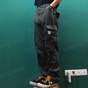 2023 Mens Carharttlys Vintage Cargo Pants Designer Big Pocket Pantalon Designer Pantalon cargo pour hommes Cordon de serrage Pantalon d'extérieur avec poches SHorts