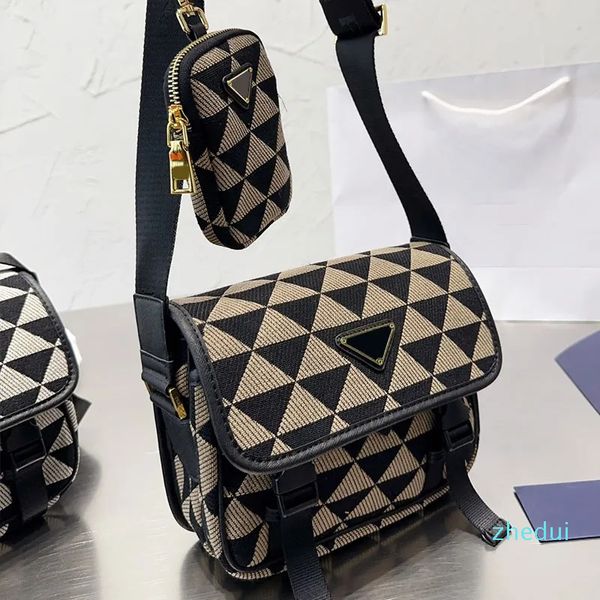 2023-bolso cruzado para hombre, bolsos de mensajero de lona con cremallera, billetera cero, hardware dorado, tela impermeable, hardware dorado, bolsos de mano para mujer, monedero