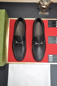 2023 mens designer chaussures habillées en cuir marron noir luxe mode doux hommes casual orteil bal soirée chaussure avec boîte