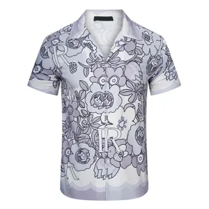 2023 Herenontwerper Shirts Luxuremerk Heren Mens Fashion Geometrische print Bowling Shirt Hawaii Floral Casual Shirts