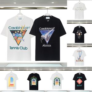 2023 Mens Designer T-shirt Casablanc Shirt Man Dames T-shirts met letters afdrukken Korte mouwen Zomer Casablanca T-shirts Men Loose T-stukken Maat S-XXL