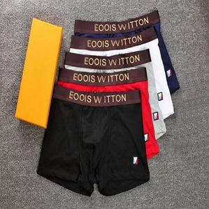 2023 Mens Designers Boxers Brands Calzoncillos Sexy Classic Mens Boxer Casual Shorts Ropa interior Ropa interior de algodón transpirable 5pcs aa1