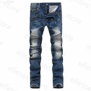 2023 Hommes Designers Jeans Distressed Ripped Biker Slim Fit Moto Denim pour hommes S Top Qualité Mode Mans Pantalon Pour Hommesxzv7