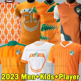 2023 Hommes Ivoire T-shirts Côte Soccer Jerseys Équipe nationale de football Kessie Zaha 23 24 Côte d'Ivoire Football Chemises Cornet Player Version Hommes Uniformes Enfants Kits