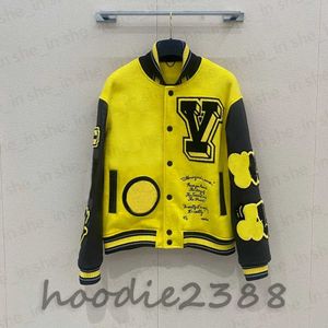 2023 Mens veste designer baseball vestes cachemire broderie contraste cardigan manteau hommes femmes mode lâche mode manteaux streetwear de haute qualité