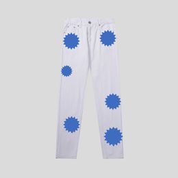 2023 Jeans da uomo Designer Make Old Washed Chrome Pantaloni dritti Stampe con lettere a cuore per donna Uomo Pantaloni sportivi lunghi casual Qj17