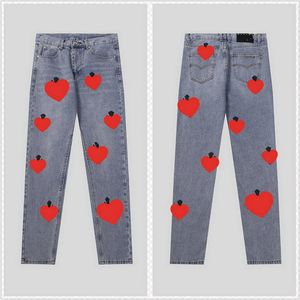 2023 Jeans pour hommes Designer Make Old Washed Chrome Pantalon droit Heart Letter Prints pour femmes Hommes Casual Long Sweatpant SW8N