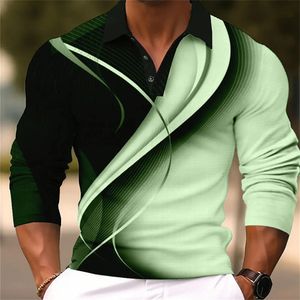 2023 Sweat à capuche à manches longues pour hommes Couleur unie Rayures de mode Homme Vêtements d'affaires Chemise Bouton Polo Blouse Boutons de golf Tshit Top 240118