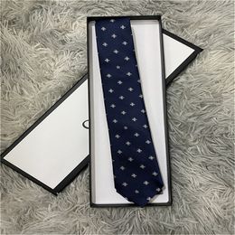 2023 Cravate pour hommes Damier Cravates matelassées Plaid Designer Cravate en soie avec boîte Noir Bleu Blanc 83k5 # 12