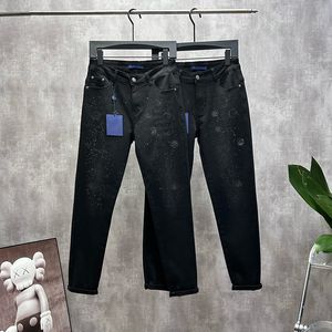 2023 Pantalones para hombre Diseñador Jeans High Street Fashion L Letra V Marca Jeans Retro Hombres Diseñadores Motocicleta Pantalones delgados Tamaño 28 ~ 36 CJD2307248