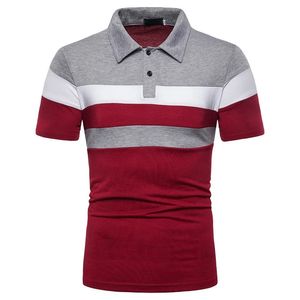 2023 Heren Korte mouwen T -shirt Kleur Matching Fashion Rapel Polo Shirt 240416
