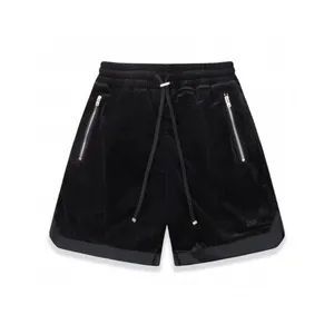 2023 Mens shorts Luxe ontwerp mode shorts stijl velours letter borduurbroek mannen hiphop street short short