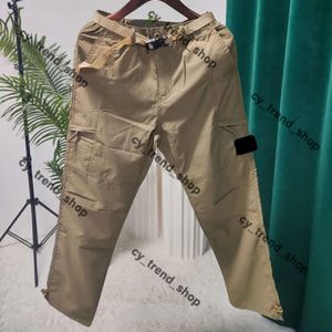 2023 Mens Stones Patches Island Vintage Cargo Pants Designer Big Pocket Overalls Trousers Track Fashion Brand Leggings Long Mens 219