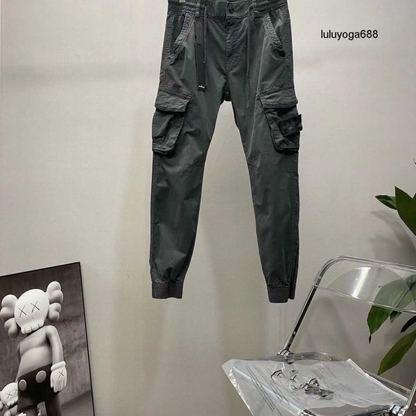 Salopette Cargo Vintage avec patchs de pierres pour hommes, pantalon de styliste à grande poche, 2023