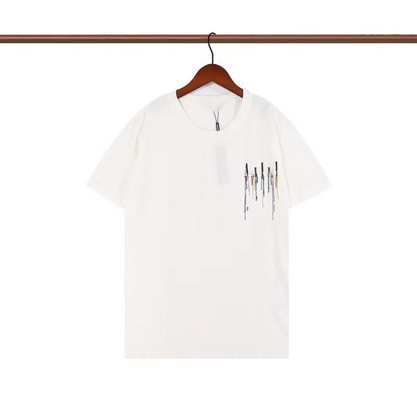 2023 T-shirt pour hommes poitrine lettre coeur broderie t-shirts courts style unique lâche surdimensionné vêtements de mode tissu en coton célèbre marque T-shirts de luxe hip hop t-shirts