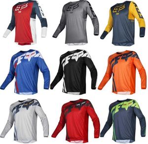 2023 Mens T-shirts Fox-snelheid Down Outdoor Cycling Top Mountain Bike Racing Suit met lange mouwen