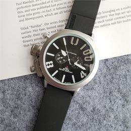 2023 montres pour hommes 5MM cadran plaque haute qualité pleine fonction chronographe montres de créateur montres en caoutchouc horloge à Quartz u-