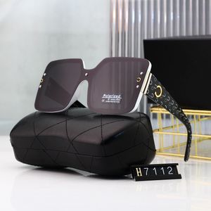 2023 heren dames designer zonnebrillen luxe Channel-bril Mode-brillen Diamond Square Sunshade Crystal Shape Sun Full Package-bril lunette 7112