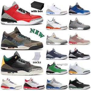 2023 heren dames jumpman 3s top 3 heren basketbalschoenen winter suede deisnger animal pack instinct luipaard kat patroon unc blauw zwart wit JORDON