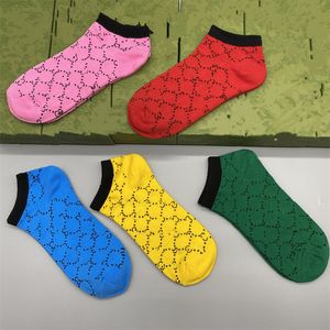 2023 Mens Womens Sock Designer Chaussettes été court Chaussette luxe Petite abeille coton de haute qualité 8 types de choix 5 paires avec box215