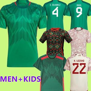 2023 MeXiCoS Soccer Jerseys 23 24 Champions de la Coupe d'Or RAUL CHICHARITO LOZANO DOS SANTOS H.LOZANO O.PINEDA Chemise de football Kit enfants femmes hommes uniformes à manches longues 999