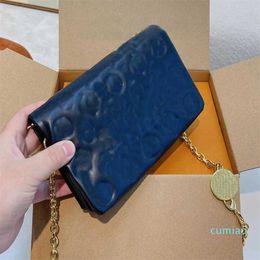 2023- Mini tas Kussen Schoudertas handbsg Goudkleurige ketting Designer Monogrammen Reliëf Lederen Flap Luxe Cruise Crossbody