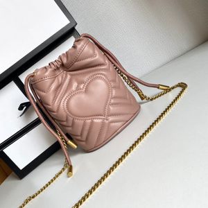 2023 mini bolso tipo cubo Bolso de mano con cordón para dama bolso de hombro billetera bolsa de cuero letra clásica accesorios de la serie G bolso cruzado para usar