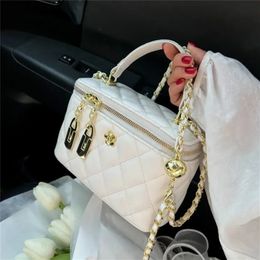 2023 Mini Handtassen Lady Schoudertassen Designer Tiny Purse Trend Leather Gevuilde Crush ijdelheid Case met ketting Crossbody Tas Vrouwen Koppeling PortemonNes Diamond Lattice