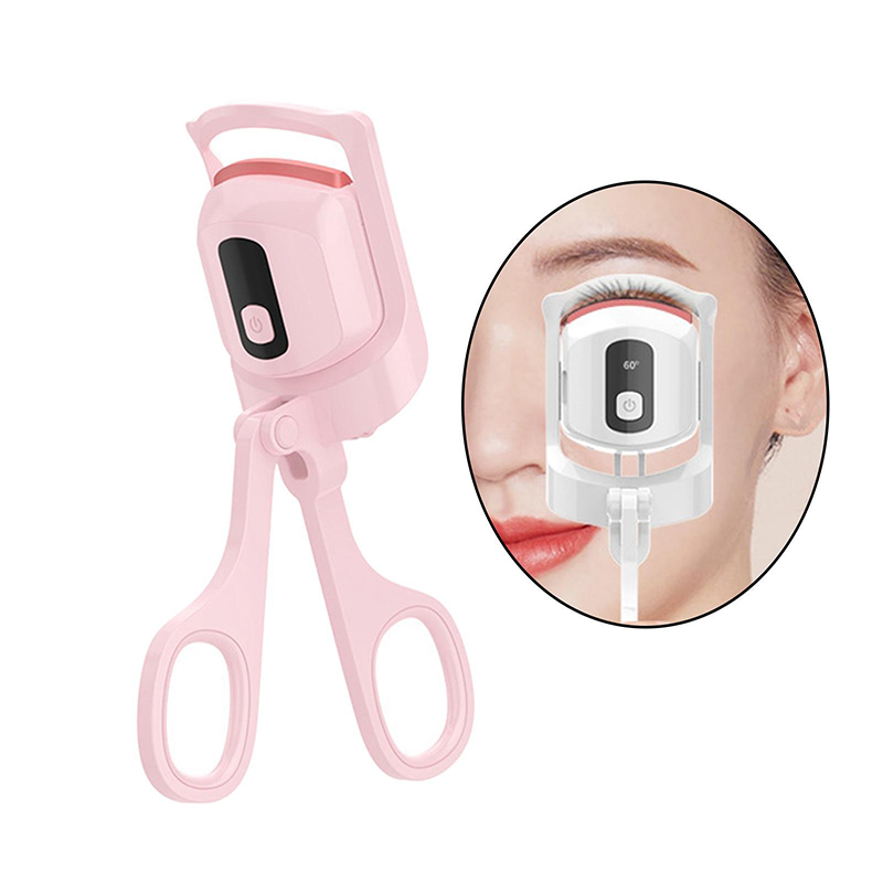 2023 Mini Portable Electric Eyelash Curler Kit Adjustable Temperature Heating Eyelashs Rechargeable with USB Charger