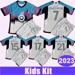 2023 Minnesota United FC Kit para niños Camisetas de fútbol REYNOSO DIBASSY LOD TRAPP Away Traje para niños Camiseta de fútbol Uniformes de manga corta