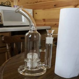 2023 Mobius hookahs Stereo Matrix perc bong de vidrio reciclar plataformas petroleras tuberías de agua de vidrio fumar tabaco jaula de pájaros Perc vidrio embriagador 18.8mm junta