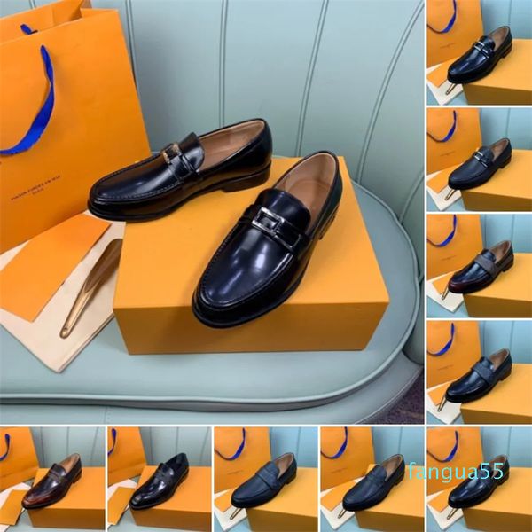 2023-Modelo de calidad superior L marca Zapatos de vestir de diseñador formal Hombres Negro Cuero real Boda de negocios Oficina Fiesta Formal Lujoso Zapato de vestir para hombres 38-45
